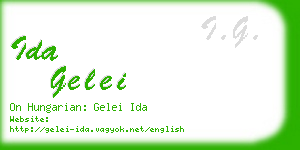 ida gelei business card